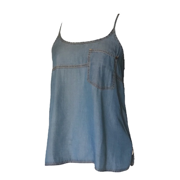 Chambray Pocket Patch Tank | Small* - Picture 2 of 11